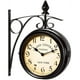 thumbnail image 1 of Reloj de pared de hierro forjado de estilo europeo negro, decoración retro, reloj de pared de doble cara (desde 10 Anneng) Zhivalor LN-0509, 1 of 8