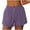 Purple, variant on Plebaso Women's Athletic Shorts High Waist Drawstring Running Shorts Workout Gym Yoga Shorts with Pockets