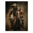 thumbnail image 3 of Designart "Rodeo in Calgary, Canada II" Animals Print on Natural Pine Wood, 3 of 5