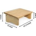 thumbnail image 5 of CONSDAN Footrest, Ergonomic Foot Rest for Under Desk at Work, Nursing Foot Stool, Natural Solid Wood Non-Slip Slanted Top Foot Stool for Office/Standing Desk (Natural Color), 5 of 8