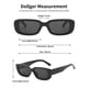 thumbnail image 4 of Gafas de Sol Rectangulares Trendy Dollger para Mujer y Hombre en Negro, 4 of 5