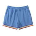 thumbnail image 5 of Sngxgn Men's Casual Shorts - Drawstring Summer Beach Stretch Shorts(Sky Blue,S), 5 of 5