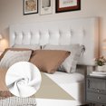 thumbnail image 3 of Full Size Platform Bed Frame with 4 Storage Drawers & Headboard,Faux Leather or Linen, Button Tufted Platform, Strong Wooden Slats,No Box Spring Needed, 3 of 7
