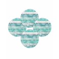 thumbnail image 7 of 15 Inch Round Placemats Set of 4, Teal Coastal Beach Non Slip Heat Insulation PP Table Mats, Nautical Starfish Coral Vintage Wooden Washable Place Mats for Kitchen Dining Party Table Decor, 7 of 7