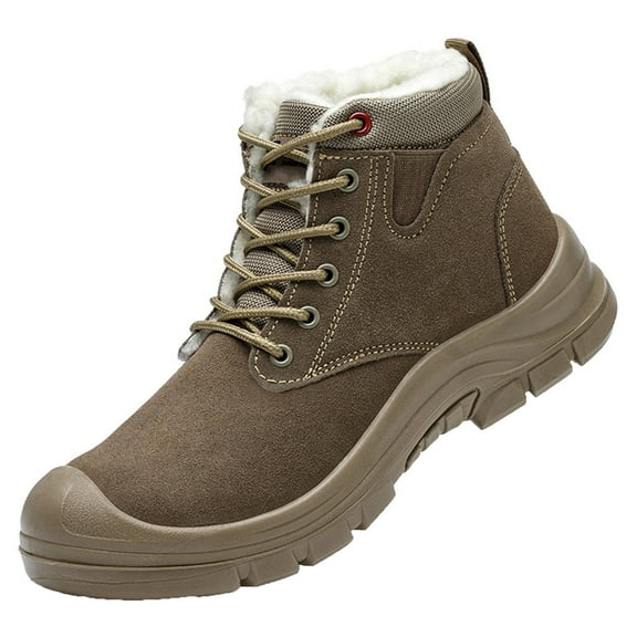 Steel Toe Cap Trainers Mens Womens Winter Safety Shoes Work Boots Warmth Safety Trainers Non-Slip Light Weight