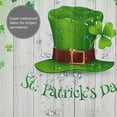 thumbnail image 7 of JOOCAR St. Patrick's Day Shower Curtain, Green Shamrock Clover Leaf Hat Decor Bathroom Curtains Set with 12 Hooks, Durable Waterproof Fabric, 72x72 Inch, 7 of 7