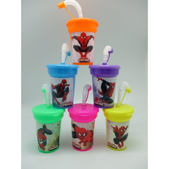 Create Your Own “Spider-Man“ Sipper Cups