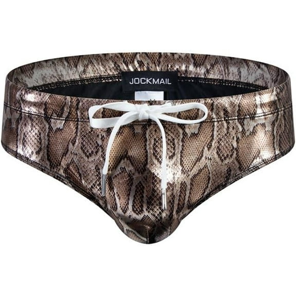 JOCKMAIL Men's Swimming Brief Men's Low Rise Swim Briefs Male Sexy Swimming Bikini Shorts with Removable Pad