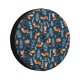 thumbnail image 1 of Fotbe Playful Foxes Forest Blues Funda de Llanta de Repuesto con Estampado, Engrosada, Ajuste Universal para Jeep, Remolque, RV, SUV, Camión-15 inch, 1 of 6