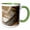 Green/White, variant on 3drose, Staircase Inside Nyc Building, 15oz Two-tone Green Mug