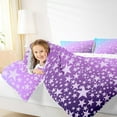 thumbnail image 4 of Manfei Purple Stars Kids Bedding Comforter Set, Dreamy Cartoon Twin Comforter Sets, Mystic Starry Sky Reversible Bedding Set, Luxury Bedroom Decor, 2 Pieces, 4 of 8