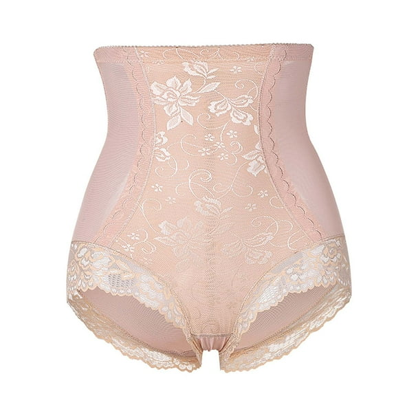 FAHXNVB Tummy Control Shapewear Panties for Women Mesh High Waist Seamless Body Shaper Underwear Lace Shaping Girdle Briefs