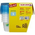 thumbnail image 2 of GladWare Design Series Food Storage Containers, Small Snack Containers Hold 9 Ounces of Food, 5 Count Set, 2 of 3