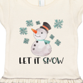 thumbnail image 3 of Inktastic Let It Snow Cute Snowman in Hat and Scarf Gift Toddler Girl Dress, 3 of 4