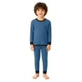 thumbnail image 2 of Children's Sleepwear - Boys Winter Thermal Underwear Set Lined Base Layer Top for Kids Soft Comfortable Cold Weather Wear Indoor Outdoor Activities,Blue,8-10 Years, 2 of 9
