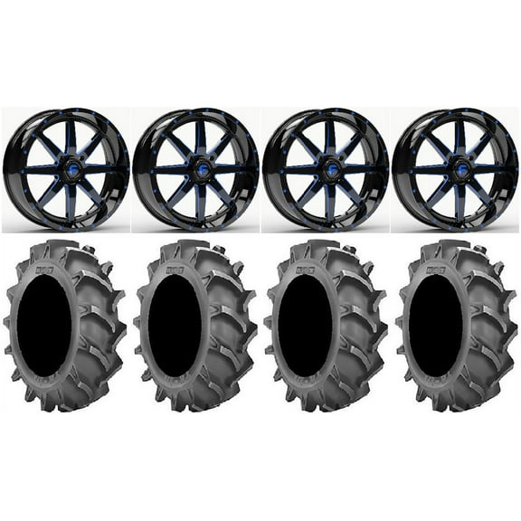 Fuel Maverick Blue 20" Wheels 35x8.3 BKT 171 Tires Can-Am Commander Maverick Renegade Outlander Defender