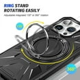 thumbnail image 6 of Military Grade TUFF MagSafe Case with Rotating Ring Stand for iPhone 15 Pro - Blue, 6 of 7