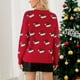 thumbnail image 4 of Suéter navideño de punto, suéter navideño, suéter de cuello redondo para mujer, suéter tipo pulóver, funcionalidad versátil, 4 of 8