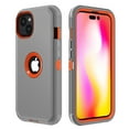 thumbnail image 3 of Xhy iPhone 14 Plus Case with Privacy Screen and Lens Protector Military Grade Heavy Duty 3 in 1 Shockproof Armor Rugged Durable Detachable for iPhone 14 Plus 6.7 inch 2022 Phone-Gray+Orange, 3 of 6
