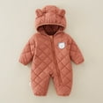 thumbnail image 2 of CUZIBR Baby Bear Suit Winter Coats Warm Hooded Jumpsuit Oneise For Boys Girls Stylish Dailywear For Toddler, 2 of 4