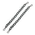 thumbnail image 1 of ColoMX 2 piezas de 30 cm de cadena de hierro de repuesto para manualidades antiguas, accesorios de correa para bolsos, accesorios de asa para equipaje de mano (negro), 1 of 7
