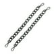 thumbnail image 1 of ColoMX 2 piezas de 30 cm de cadena de hierro de repuesto para manualidades antiguas, accesorios de correa para bolsos, accesorios de asa para equipaje de mano (negro), 1 of 7