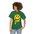 thumbnail image 2 of Dripping smiley face graphic tee Unisex Heavy Cotton Tee, 2 of 8
