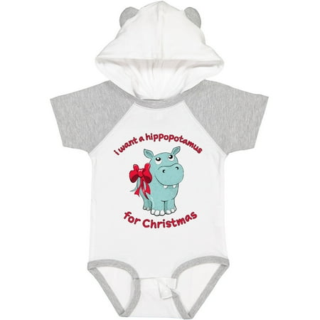 

Inktastic I Want a Hippopotamus for Christmas Gift Baby Boy or Baby Girl Bodysuit