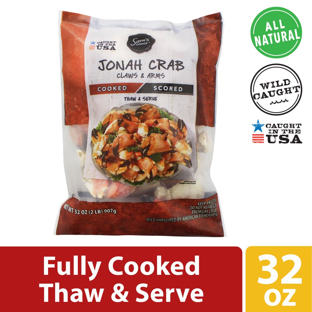 Sam's Choice Frozen Cooked Jonah Crab, Claws & Arms, 32 Oz Walmart