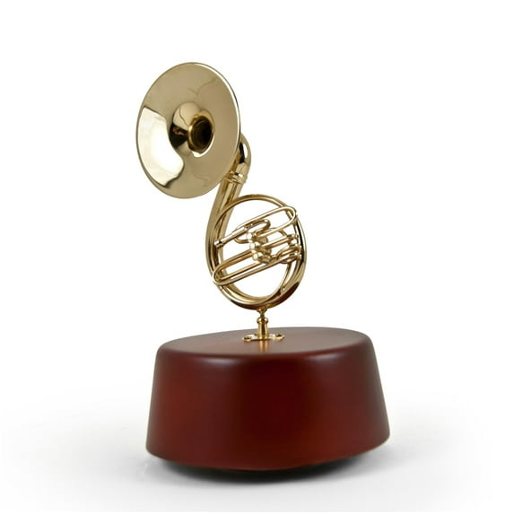 Amazing 18 Note Miniature Sousaphone (Tuba) With Rotating Musical Base - Wedding March (Mendelssohn) - SWISS