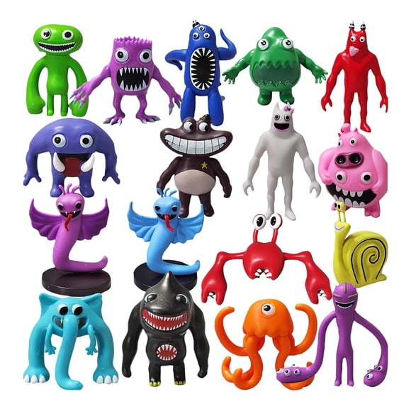 Ban Ban Jardin Peluche Garten de Banban Jouet en Peluche Garten of Ban Ban Jeu d'Horreur Jouets en Peluche pour Enfants et Adultes Cadeaux de Fête de Noël Anniversaire 18 Pcs