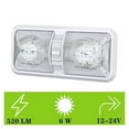thumbnail image 3 of RV LED Ceiling Double Dome Light Fixture with ON/OFF Switch Interior Lighting for Car/RV/Trailer/Camper/Boat 12V Natural White ,Durable Material, 3 of 7