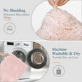 thumbnail image 5 of Walensee Contour Rug Shag Bath Rug, Non Slip Bath Mat for Bathroom, 20"x24", Blush, Machine Wash, 5 of 9