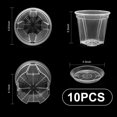 thumbnail image 2 of YALIOURS Clear Nursery Pots,10 Pack 6 Inch Clear Plant Pots with Saucer, Transparent Plastic Garden Pots with Drainage Hole for Ou, 2 of 7