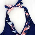 thumbnail image 4 of Women Swimsuit Plus Size Vintage Floral Pattern Halter Bathing Suit with Bikini Briefs, 4 of 6
