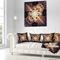 thumbnail image 3 of Designart 18" x 18" Contemporary and Modern Black Fractal and Flower Polyester Throw Pillow, 3 of 5