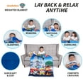 PAW Patrol Kids Weighted Blanket, Super Soft Plush Bedding, 36" x 48" 4.5lbs, Blue