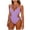 Purple, variant on ZQUUVOU Women's Halter Neck Monokini Solid Color Cut Out Drawstring One Piece Swimsuit Back Ties High Cut Bathing Suit Purple