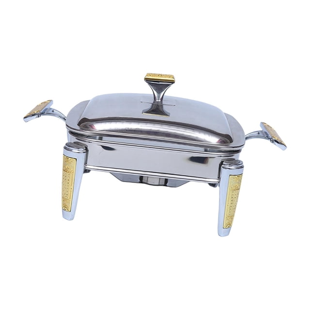 Plato para frotar, bandeja para asar mariscos, bandeja para hornear pescado, calentador de alimentos de acero inoxidable con tapa para fiestas, hogar, 246x222x52cm