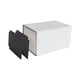 thumbnail image 5 of Caja para baraja de cartas shamjiam tarjetero de cuero PU con bandeja para dados blanco, 5 of 8