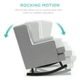 thumbnail image 2 of Best Choice Products Rocking Accent Chair, Tufted Upholstered  Wingback for Home, Nursery w/ Wood Frame - Gray, 2 of 7