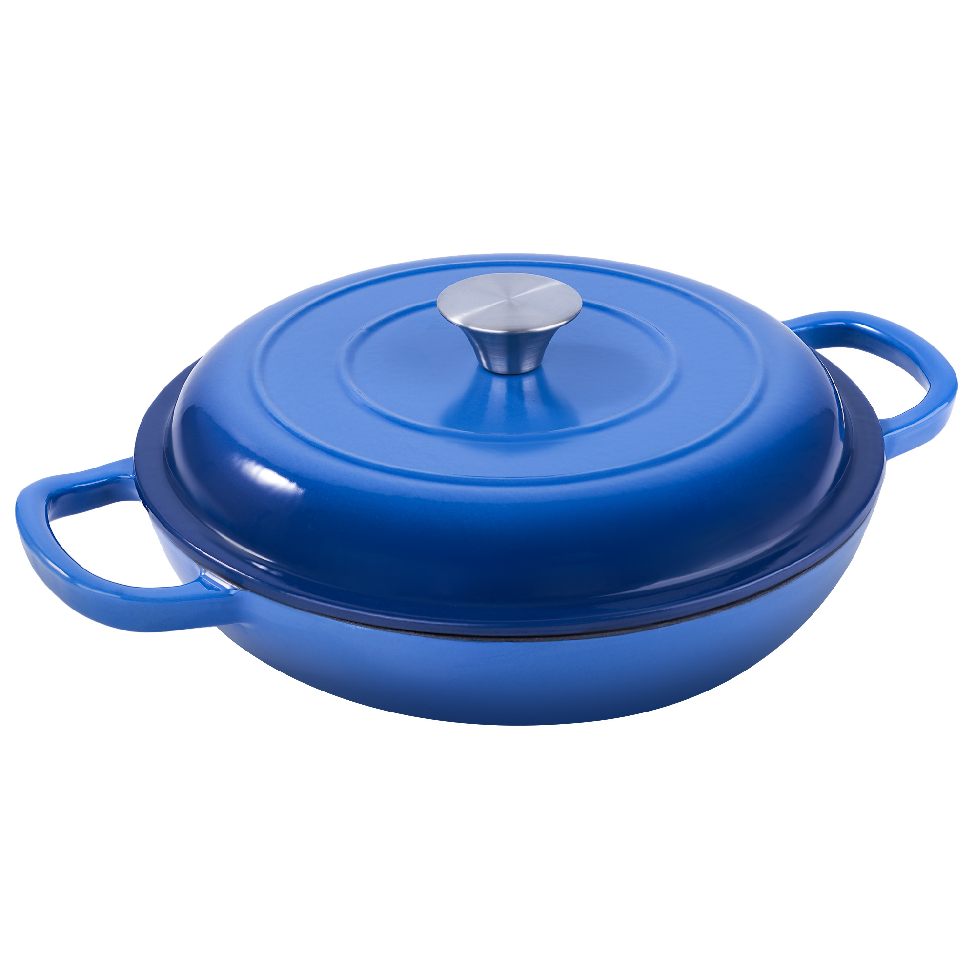 Hawsaiy 3-Quart Enameled Cast Iron Dutch Oven, Dark Blue photo 7