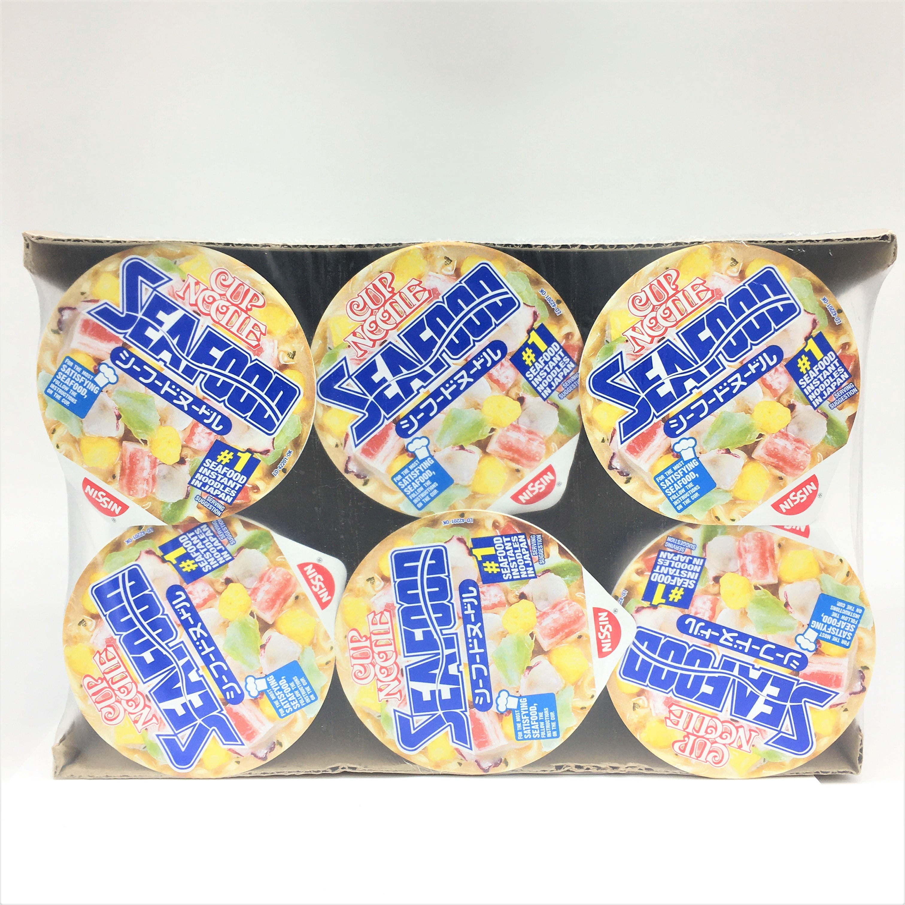 (6 pack) (6 pack) Nissin Foods Cup Noodle Ramen Noodle Soup Seafood, 2.7 oz Cup, Shelf-Stable