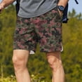 thumbnail image 2 of Timoontee Men's Resort Shorts Short Length Elastic Waistband Side Pockets Included Durable Stitching Perfect For Gym Training Red M, 2 of 6