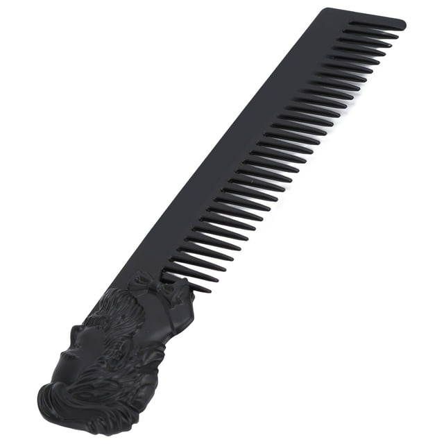 Portable Zinc Alloy Oil Hair Comb, Lightweight, Rounded Teeth, Carving Technology for Hair Salon Home