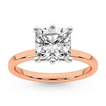 IGI Certified 4 Carat Cushion Shape Lab Grown Diamond Engagement Ring | 14K Rose Gold |Solitaire Lab Diamond Ring | FG-VS1-VS2 Quality Friendly Diamonds
