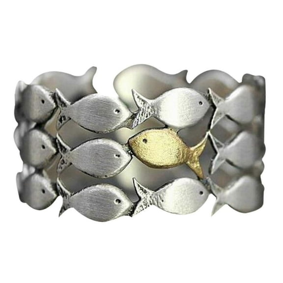 To My Daughter Swimming Against The Current Ring Adjustable Finger Ring For Women, Happy H