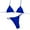 Blue, variant on Ashirexll Bikini Sets for Women Bikini Swimsuits Women's Sling Tie Backless Trikini Bikini Set Summer Beach Solid Color Two Piece Swimsuit