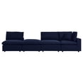 thumbnail image 2 of Modway Commix 4-Piece Sunbrella® Outdoor Patio Sectional Sofa in Navy, 2 of 10