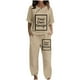 thumbnail image 3 of Conjunto de dos piezas para mujer: camiseta de manga corta con botones y pantalón largo - Poliéster y spandex, estilo informal de verano, 3 of 7
